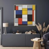  Slika - Piet Mondrian – Composition A 80x80 U prirodnom drvenom okviru | shoptok.hr