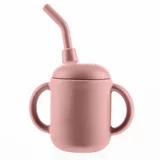 Zopa Silicone Mug skodelica 2 v 1 Old Pink 1 kos