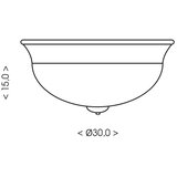 Brilagi Plafonsko svetlo FRESCO 2xE27/40W/230V prečnik 30 cm zlatno | Eponuda.com