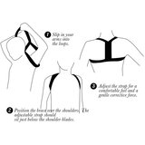 Swedish Posture klasična naramenica za leđa, veličina S-M, crna | shoptok.hr