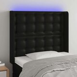  Uzglavlje crno 93x16x118/128 cm od umjetne kože Cijene