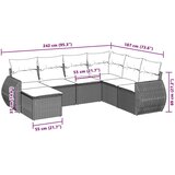vidaXL 7-dijelni set vrtnih sofa svjetlosivi od poliratana | shoptok.hr