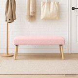  Klupa Jednobojno Ružičasta 110 x 40 x 46 cm Bouclé | Eponuda.com