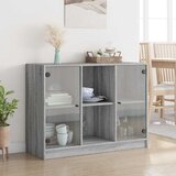  Komoda siva boja hrasta 102x37x75,5 cm od konstruiranog drva | Eponuda.com