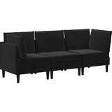  Komplet pohištva za dnevno sobo z blazino 3 pcs Črna Žamet, (5000283115) | Shoptok.si