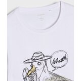 Sinsay Pamučna majica s printom ptice | shoptok.hr