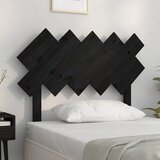Maison Chic posteljno vzglavje - vzglavna omarica - nočna omarica črno 104x3x80,5 cm trdna borovina, (21706295) | Shoptok.si