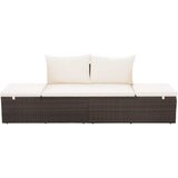  Ležaljka za sunčanje smeđa 195 x 60 cm poliratan | Eponuda.com