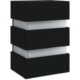 vidaXL LED nočna omarica črna 45x35x67 cm iverna plošča | Shoptok.si