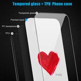 INORCO Za Infinix Hot 20S 4G hrbtni pokrovček iz kaljenega stekla PC+TPU etui za telefon s tiskanjem vzorcev, (22036291) | Shoptok.si