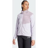Adidas Tehnička flis jakna sivkasto ljubičasta (mauve) / pastelno ljubičasta / bijela | shoptok.hr