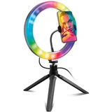 Sbs Selfie Tripod Z Večbarvno Led Lučko TESELFIRINGCLIP10RGB