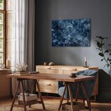  Slika - Abstract Ornaments Dark Blue Victorian Leaves 90x60 Standard | shoptok.hr