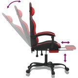  Igraća stolica od umjetne kože s osloncem za noge Crna i crvena | Eponuda.com