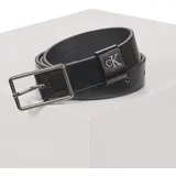 Pasovi SQUARE BUCKLE CK LOOP 25MM BELT Črna