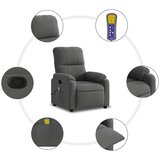  fotelja za odmor tamno siva mikrofibra tkanina - Tamno siva 1 Ručno guranje unatrag | shoptok.hr