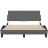 vidaXL Posteljni okvir brez vzmetnice temno siv 140x190 cm blago | Shoptok.si
