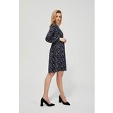 Marisse Knitted Dress With Print L-Su-3422 Navy | ePonuda.com
