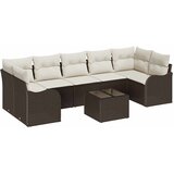  Sjedeća garnitura za vrt 8 kom. 7-Broj sjedala Smeđa i krem 289 x 122,5 x 85 cm | shoptok.hr