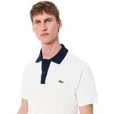 Lacoste Classic Fit Contrast Collar Polo Shirt White/Navy Blue Bijela | shoptok.hr