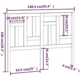  Uzglavlje za krevet 140 5 x 4 x 100 cm od masivne borovine | shoptok.hr