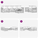  Set vanjskih sofa 7 kom. Bijela i antracit Čvrsto drvo akacije | shoptok.hr