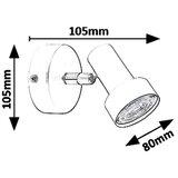 Rabalux Konrad spot, GU10 MAX 5W, crna | Eponuda.com