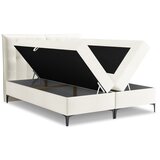 Makamii Kremno bela boxspring postelja s prostorom za shranjevanje 160x200 cm Mikana – | Shoptok.si
