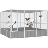  Kavez za ptice sivi 302,5x324,5x211,5 cm od pocinčanog čelika | shoptok.hr