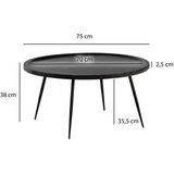 MID.YOU Klubska Miza Mango, Pravi Les, Črna | Shoptok.si