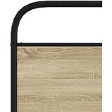 vidaXL Posteljno vzglavje sonoma hrast 107 cm jeklo in inž. les, (21609616) | Shoptok.si