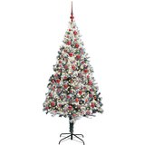 vidaXL Umjetno božićno drvce s 300 LED svjetlima Zelena 180 x 115 cm | shoptok.hr