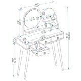 Hanah home sto za šminkanje ruges white | ePonuda.com