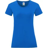 Fruit Of The Loom Blue Iconic women's t-shirt in combed cotton