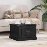 vidaXL Klubska miza Črni hrast 50 x 50 x 35 cm Konstruiran les | Shoptok.si