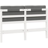  Tapecirani uzglavlje s uzglavljem Bijela i svijetlo siva 135 cm | shoptok.hr