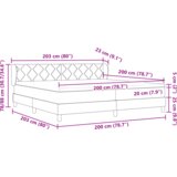 Box Spring Krevet s Madracem Plavi 200x200 cm Tkanina | shoptok.hr