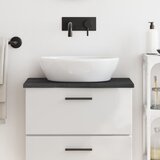 vidaXL Kopalniški pult temno siv 60x30x2 cm obdelan trden les Cene