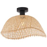 QAZQA Art Deco stropna svetilka črna z naravnim bambusom 40 cm - Alka | Shoptok.si