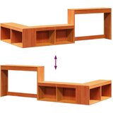 vidaXL Noćni ormarić sa stolom voštano smeđi 222x107x75 cm od borovine | shoptok.hr