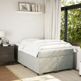 Box spring krevet s madracem svjetlosivi 120x200 cm baršunasti | shoptok.hr