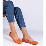 Gemre Orange patent ballet flats Aurika | Shoptok.si