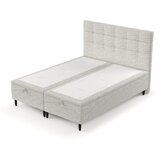 Maison de Rêve Svijetlo sivi tapecirani bračni krevet s prostorom za odlaganje 200x200 cm Senses – | shoptok.hr