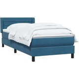Box spring postelja z vzmetnico temno modra 80x220 cm žamet, (21791512) | Shoptok.si