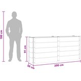  Vrtna visoka greda Črna 200 x 50 x 91 cm, (5000287779) | Shoptok.si