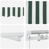  Skrovita tenda Zelena i bijela 500 × 350 cm Tkanina i čelik | shoptok.hr