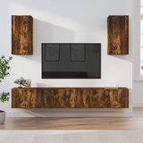 vidaXL Komplet TV omaric 6-delni dimljen hrast inženirski les | Shoptok.si