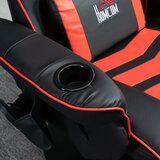  Igraća stolica funkcija masaže podesivi naslon oslonac za noge do 120 kg čelični okvir umjetna koža crvena | shoptok.hr