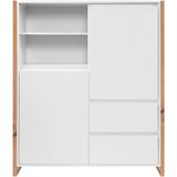 MID.YOU VISOKA KOMODA, bela, hrast artisan | Shoptok.si