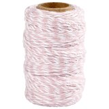  Konopac od pamuka isprepletan 50 m | roze-bela Cene